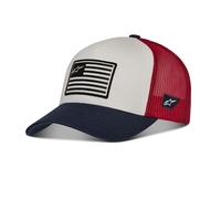 Flag Snapback Hat Wht Navy Red