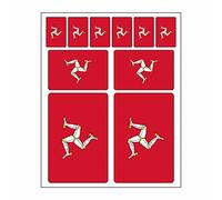 Flag Sticker Isle of Man Set of 10 Car Sticker