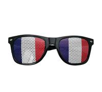 Flag Sunglasses for World Cup, Breathable Mesh Sticker Shades - Multicolored Country Flag Glasses for Sports Fan, Lightweight Novelty Eyewear for Parties, Gift for Soccer Lover (J)