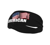 Flag Sweatbands for American Headband Americans Stretchy Sweatband America Headbands for Women Men