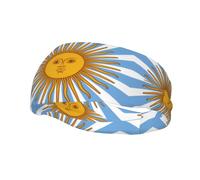 Flag Sweatbands for Argentina Headband Argentine Stretchy Sweatband Argentinean Headbands for Women Men