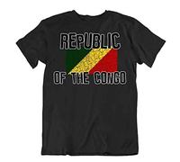 Flag T-Shirt Republic of The Congo Fashion Country Souvenir Gift Tee Pride Logo(Small)