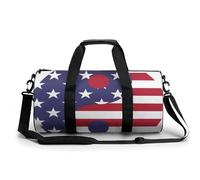 Flag Tai Chi Sport Duffel Bag Gym Bag Weekend Overnight Bag for Travel Camping Hiking Beach 45x23x23cm