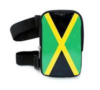 Flag Thigh Bag | Leg Harness for Women | Outdoor Waist Pouch | Carnival Hiking Travel Fanny Pack with Adjustable Straps, Jamaica, One Size, Regular Thigh Bag