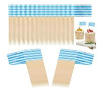 Flag Toothpicks - Oktoberfest Bavarian Food Topper, Decorative Mini Stick Picks, Themed Party Presentation Tools, Autumn Appetizer Skewers, Cocktail Food Accents by Sausages Verso