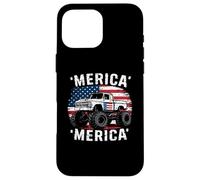 Flag Truck July Fourth July 4th Independence Day American Case for iPhone 16 Pro Max