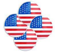 Flag Wheel Center Cover - 4pcs Car Rim Hub Decoration American Flags Automotive Exterior Accessory Waterproof Rust Resistant | Improve Safety, b, Se référer au descriptif, Refer to description