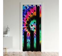 Flag Window Treatments Love is Love Closet Door Cover Curtain for Bedroom Living Room For Boys Men Women Lover Pride Flag Rainbow Tie Dye Window Treatments Colorful Stars Stripes 86x203cm