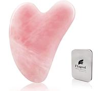 Flagest Rose Quartz Facial Massage Tool, Heart Shape Rose Quartz Trigger Point Treatment on Face