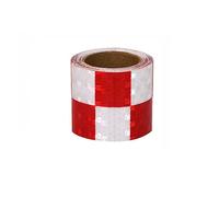 Flagging tape, Reflective Tape Reflector 5 cm x 3 meters Outdoor Adhesive Conspicuity for Trailer, Trucks, Cars, Yachting(Red White)