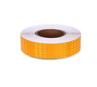 Flagging tape, Yellow Reflective Tape, Self-Adhesive Reflector Warning, High Visibility Night Security Marking Sticker for Vehicles Trucks Outdoor(5 cm x 45 m)