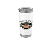 Flagler Beach Florida Vintage Surfing Design Stainless Steel Insulated Tumbler