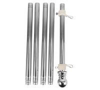 Flagpole, Stainless Steel Flagpole, Suitable for House Courtyard Garden, Anti-Rust Flag Holder (Silver Pole Only)