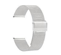FLAGPVPAGT 0.6mm 1.0mm Mesh Watchband 18mm 20mm 22mm 24mm Stainless Steel Bracelet 3mm Thick Strap Heavy Wristband(0.6mm-Silver,20mm)