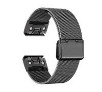 FLAGPVPAGT 1.0 Mesh Stainless Steel Band Fit For Smart Watch Replacement Strap 20mm 22mm 26mm Wristband Bracelet Belt Accessories(Black,26mm)