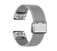 FLAGPVPAGT 1.0 Mesh Stainless Steel Band Fit For Smart Watch Replacement Strap 20mm 22mm 26mm Wristband Bracelet Belt Accessories(Silver,26mm)