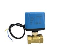 FLAGPVPAGT 1/2“ 3/4” 1“ 1-1/4” 2" Normally Closed/Open Electric Ball Valve 110V 220V 12V 24V 2-Wire Brass Motorized Valves Big Torque(1/2",12VDC_Normally Open)