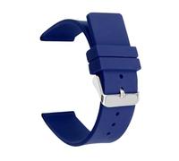 FLAGPVPAGT 12 14mm 16mm 18mm 20mm 22mm 24mm Silicone Watch Strap Men Women Replace Bracelet Soft Rubber(Blue,20MM_BLACK BUCKLE)