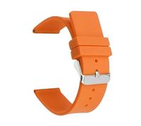 FLAGPVPAGT 12 14mm 16mm 18mm 20mm 22mm 24mm Silicone Watch Strap Men Women Replace Bracelet Soft Rubber(Orange,22MM_BLACK BUCKLE)