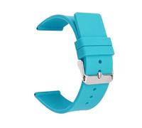 FLAGPVPAGT 12 14mm 16mm 18mm 20mm 22mm 24mm Silicone Watch Strap Men Women Replace Bracelet Soft Rubber(Lake blue,24MM_BLACK BUCKLE)