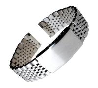 FLAGPVPAGT 18mm 20mm 22mm Stainless Steel Watch Strap Fit For Wrist Band Curved End Men Bracelet Replacement(Silver-Matte,18mm)