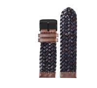 FLAGPVPAGT 20mm 22mm Braided Strap Men Women Replacement Bracelet Belt Wrist Band Fit For Smart Watch Brown(Black brown black,20mm)