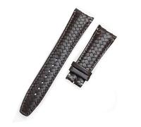 FLAGPVPAGT 20mm 22mm Leather Braided Watch Strap Fit For Curved End Bracelet Folding Clasp Replacement Men Accessories(Brown strap,20mm-Flat end)