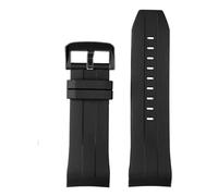 FLAGPVPAGT 21mm 22mmCurved End Rubber Watchband Fit For 1853 Starfish Diving T120 Silicone Strap T120417A Wrist Bracelet Male Black Blue(Black black buckle,22mm)