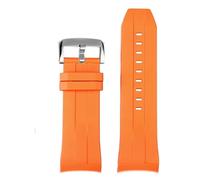 FLAGPVPAGT 21mm 22mmCurved End Rubber Watchband Fit For 1853 Starfish Diving T120 Silicone Strap T120417A Wrist Bracelet Male Black Blue(Orange silver buckle,22mm)