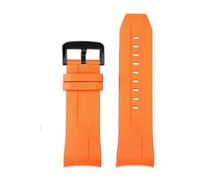 FLAGPVPAGT 21mm 22mmCurved End Rubber Watchband Fit For 1853 Starfish Diving T120 Silicone Strap T120417A Wrist Bracelet Male Black Blue(Orange black buckle,22mm)