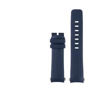 FLAGPVPAGT 22mm Rubber Curved End Strap Fit For Ocean Timepiece IW356802/376705 Men's Bracelet(Blue no buckle)