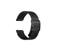 FLAGPVPAGT 316L Stainless Steel Brushed Watch Band, Milanese Mesh Strap, Accessories(Brushed PVD Black,24mm)