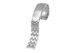 FLAGPVPAGT 316L Stainless Steel Watchband Fit For Watch Strap Solid Bracelets 20mm(9 Beads-Silvery)