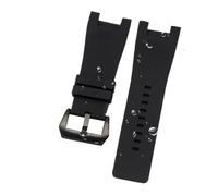 FLAGPVPAGT 32mm Waterproof Silicone Strap Fit For Watch For DZ1216 DZ1273 DZ4246 DZ4247 DZ287 Soft Breathable Wrist Band Bracelet(Black buckle)