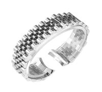 FLAGPVPAGT 904 Solid Stainless Steel Watch Bracelet Curved End Strap 20mm Wristband Fit For Accessories Band(Silvery-5,21mm)