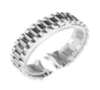 FLAGPVPAGT 904 Solid Stainless Steel Watch Bracelet Curved End Strap 20mm Wristband Fit For Accessories Band(Silvery-3,20mm)