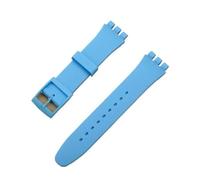 FLAGPVPAGT Black White Navy Brown 17mm 19mm 20mm Silicone Rubber Watchband Fit For Colorful Strap Plastic Buckle(01,19mm)