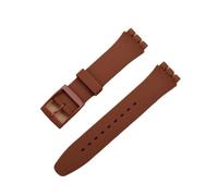 FLAGPVPAGT Black White Navy Brown 17mm 19mm 20mm Silicone Rubber Watchband Fit For Colorful Strap Plastic Buckle(02,19mm)