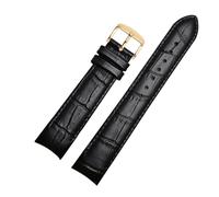 FLAGPVPAGT Bracelet Curved End Watch Strap Fit For BL9002-37 05A BT0001-12E 01A Band 20mm 21mm 22mm Watchband(Black gold pin,21mm)