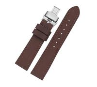 FLAGPVPAGT Canvas Leather Bottom Watch Band Replacement Fit For Seiko Nylon Strap For Accessories 18mm 20mm 21mm 23mm(Brown silver,24mm)