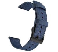 FLAGPVPAGT Canvas Quick Release Watch Band 20mm 22mm Replacement Straps Fit For Men Women(Navy Blue Black)
