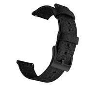 FLAGPVPAGT Canvas Quick Release Watch Band 20mm 22mm Replacement Straps For Fit Men Women(Black Black 2,20mm)