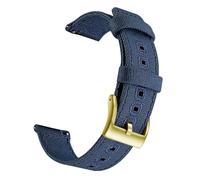 FLAGPVPAGT Canvas Quick Release Watch Band 20mm 22mm Replacement Straps For Fit Men Women(Navy Blue Gold,20mm)