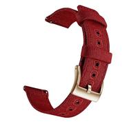 FLAGPVPAGT Canvas Quick Release Watch Band 20mm 22mm Replacement Straps For Fit Men Women(Wine Red Rose Gold,22mm)
