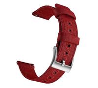 FLAGPVPAGT Canvas Quick Release Watch Band 20mm 22mm Replacement Straps For Fit Men Women(Wine Red Silver,22mm)
