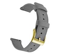 FLAGPVPAGT Canvas Quick Release Watch Band 20mm 22mm Replacement Straps For Men Women(Gentry Gray Gold,20mm)