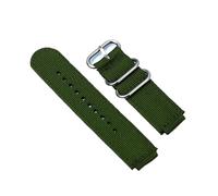 FLAGPVPAGT Canvas Watch Strap 18mm Fit For AE1200 / 1300 1000 W-219 Modified Nylon Band Men's Wristband Bracelet Accessorie(Green S)