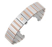 FLAGPVPAGT Concave Interface Stainless Steel Wristband Fit For 131.20.25.60.55.001 For Double Eagle Constellation Male And Female Watch Chain(Inter Rose Gold,25mm)