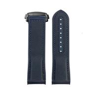 FLAGPVPAGT Curved End 20m 22mm Nylon Rubber Watchband Fit For Watch Silicone Men Accessories(Blue Black,20mm)