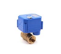 FLAGPVPAGT DN8 DN15 DN20 DN25 Motorized Ball Valve Brass 2-Way 2/3 Wire Electric Actuator with Manual Switch AC220V DC24V DC12V ADC9-24V(1/2",DC12V_CR01)